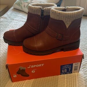 JSport by Jambu Brown Ankle Boots